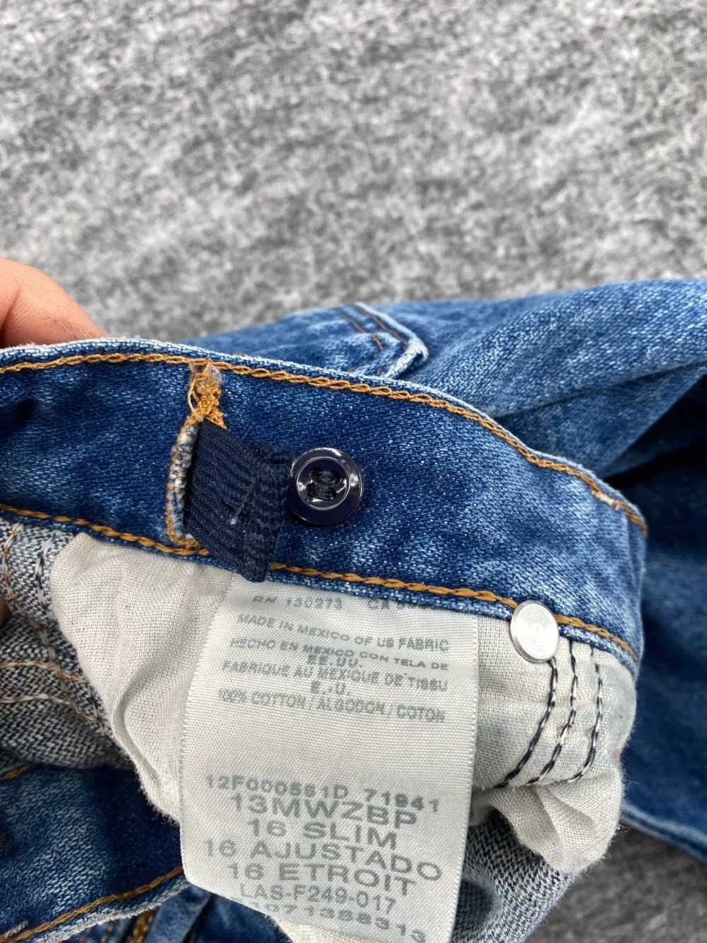 Wrangler 13MWZ Slim Fit Blue Denim Jeans Size 16 Vintage Style Cowboy Western - Picture 7 of 10